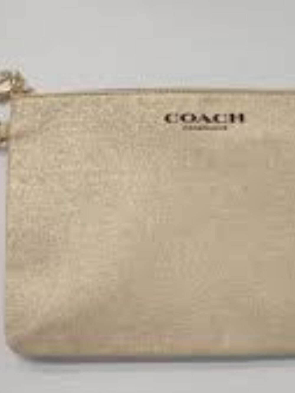 NWT Coach Gold Glitter Cosmetic Pouch